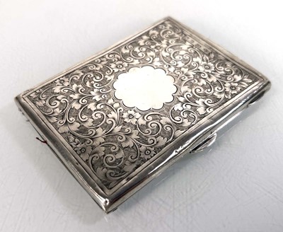 Lot 357 - A late Victorian silver calling card case with...