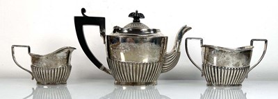 Lot 370 - A bachelors silver three piece tea service...