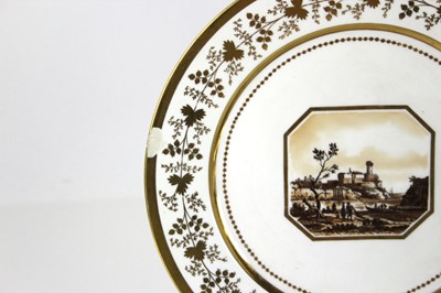 Lot 203 - A set of twelve Sevres porcelain cabinet...