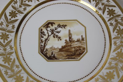 Lot 203 - A set of twelve Sevres porcelain cabinet...