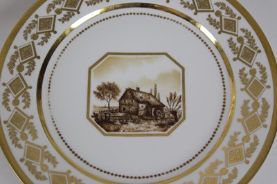 Lot 203 - A set of twelve Sevres porcelain cabinet...