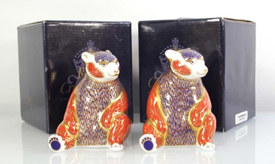 Lot 262 - A pair of Royal Crown Derby paperweights, each...