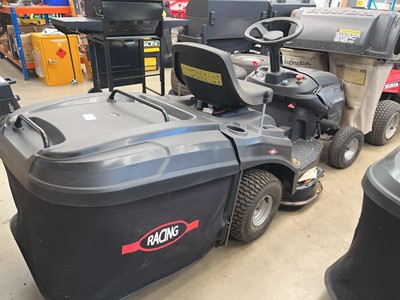 Lot 4154 - Racing petrol ride on lawn mower, no key