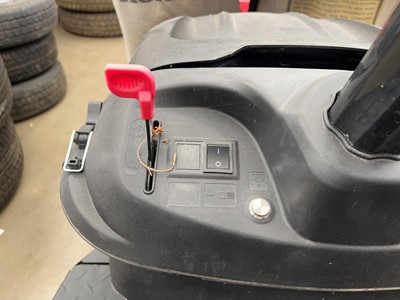 Lot 4154 - Racing petrol ride on lawn mower, no key