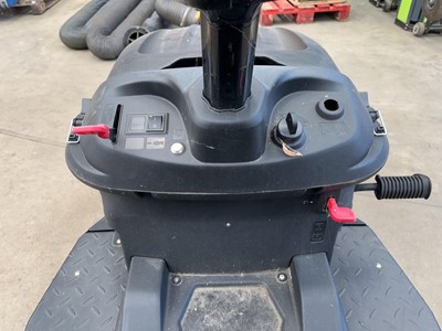 Lot 4155 - Racing petrol ride on lawn mower, plus key