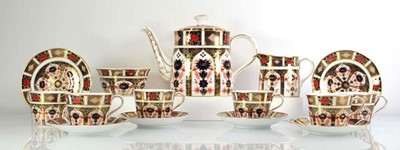 Lot 263 - A Royal Crown Derby Old Imari pattern six...