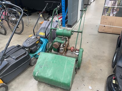 Lot 4165 - Vintage petrol cylinder mower