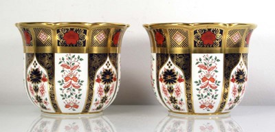 Lot 265 - A pair of Royal Crown Derby Old Imari pattern...