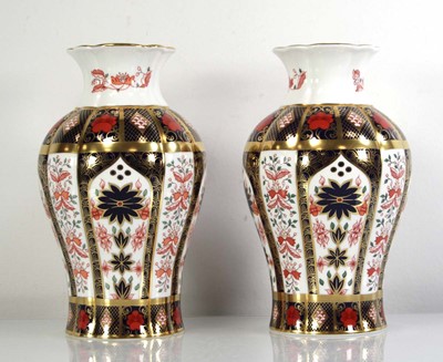 Lot 266 - A pair of Royal Crown Derby Old Imari pattern...