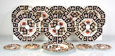 Lot 282 - A set of nine Royal Crown Derby Imari pattern...