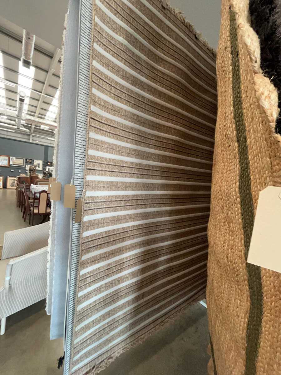 Lot 5008 - Beige and oatmeal striped carpet