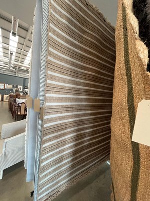 Lot 5008 - Beige and oatmeal striped carpet