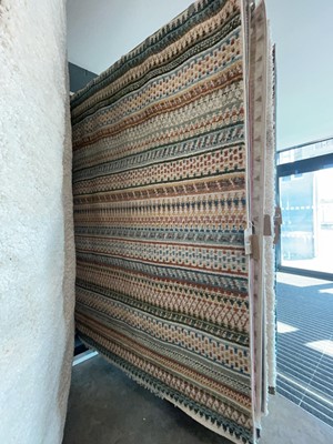 Lot 5023 - Multicoloured carpet with geometric pattern