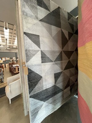 Lot 5024 - Anthracite grey and silver carpet with...