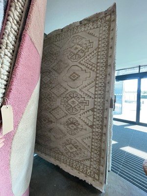 Lot 5029 - Pale beige and brown carpet with geometric...