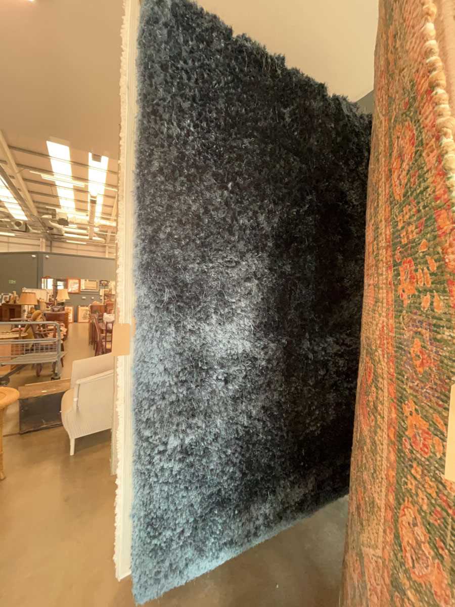 Lot 5032 - Blue deep pile carpet