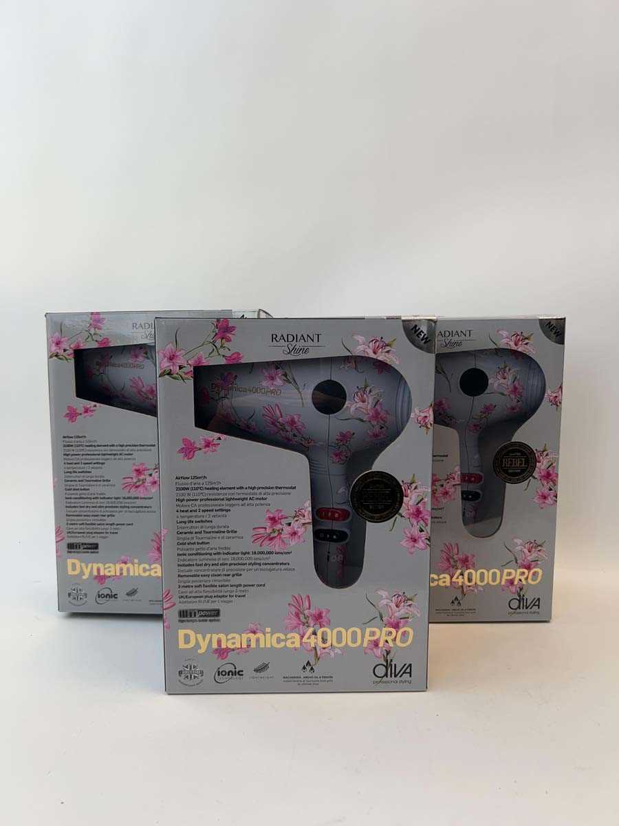 Lot 3x Diva Radiant Shine Dynamica 4000PRO Hair Dryer