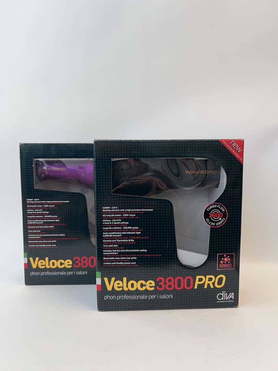 Lot 2x Diva Veloce 3800PRO Hair Dryer