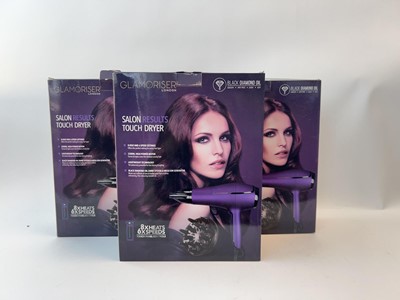 Lot 3x Glamoriser London Salon Results Touch dryer