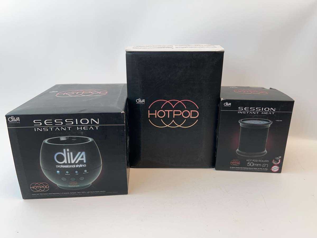 Lot 3x Diva Session Instant Heat Hot pod Rollers