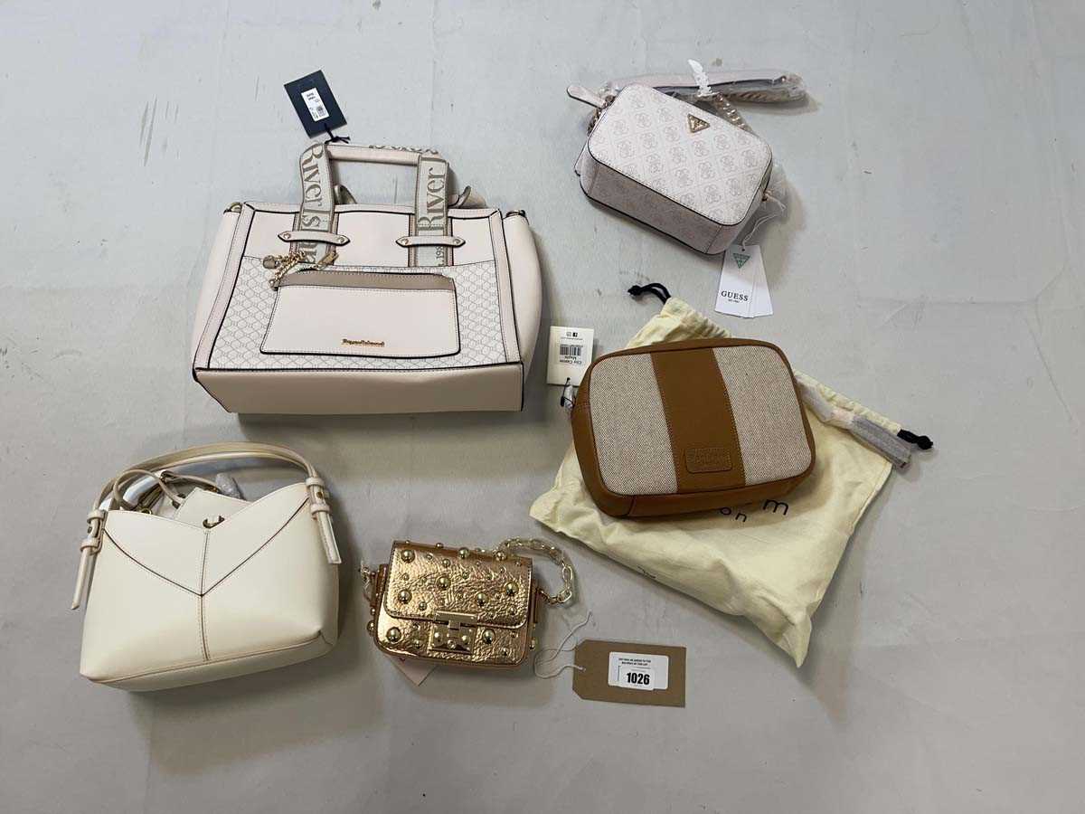 Lot 5x Handbags to include Zara, Pom Pom, River...