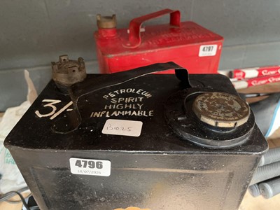 Lot 4796 - Vintage Shell Petrol Canister with integral...