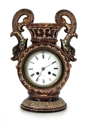 Lot 97 - A French vase clock, the Japy Freres eight-day...