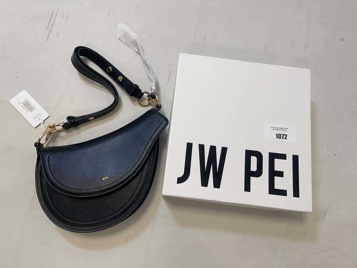 Lot JW Pei saddle bag in black with box