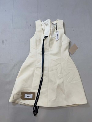 Lot Oddmuse cotton mix volume mini dress in ecru...