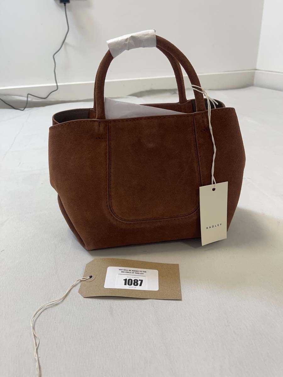 Lot 1087 - Radley London the compton handbag in suede russet