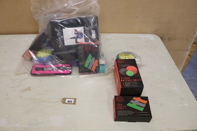 Lot Bag of assorted exercise equipment and...