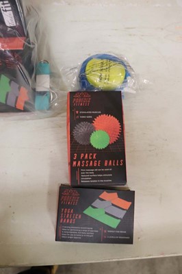 Lot Bag of assorted exercise equipment and...