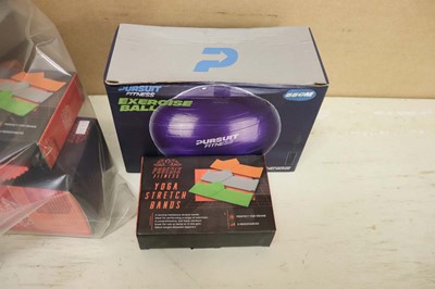 Lot Bag of assorted exercise equipment and...