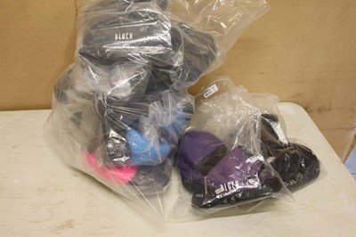Lot 10 pairs of mostly Bloch Warm-up booties, in...