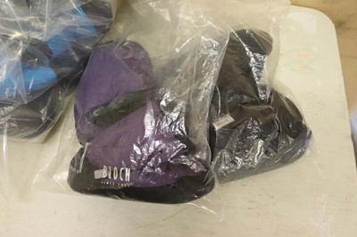Lot 10 pairs of mostly Bloch Warm-up booties, in...