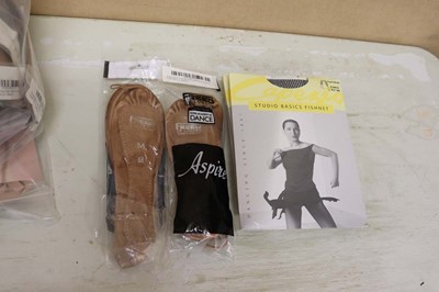 Lot Assorted dance socks, half sole shoes, tights,...