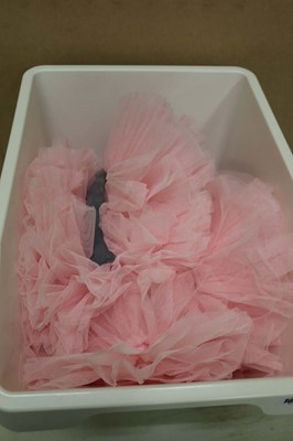 Lot Stacking crate with 6 pink tutu's with grey...