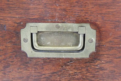 Lot 4 - A Victorian two-part campaign chest with brass...