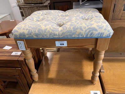 Lot 1310 - Pine upholstered dressing table stool