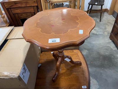 Lot 1313 - Mahogany occasional table on single pedestal...