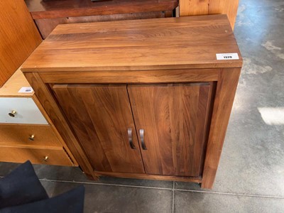 Lot 1320 - Fruitwood finish double door cupboard