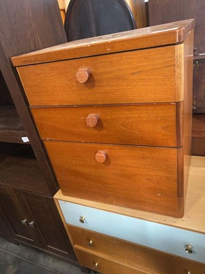 Lot 1322 - Mid Century teak finish 3 drawer night stand