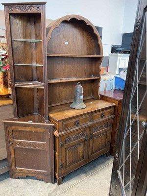Lot 1370 - Dark oak Old Charm type dresser