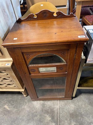 Lot 1379 - Mahogany single door display cabinet with...