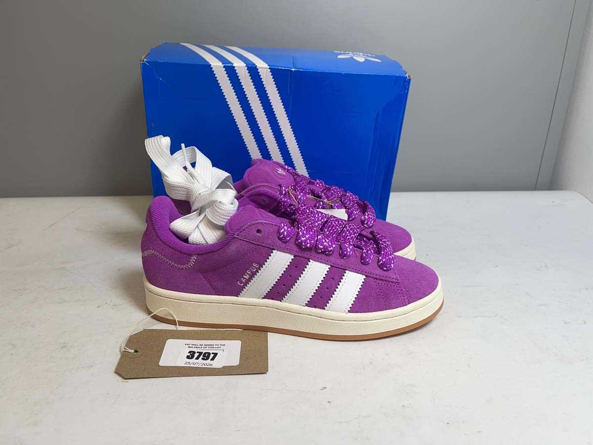 Lot Adidas UK8 campus 00s trainers in purple - boxed