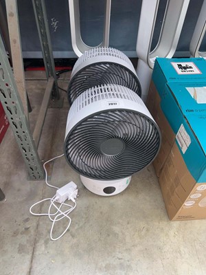Lot 2017 - Two unboxed Meaco Sefte 10" table top fans (x...