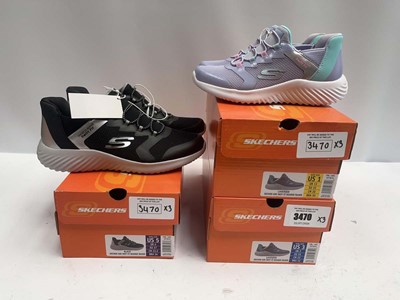 Lot 3x pairs Skechers children's swift fit Bounder...