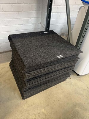 Lot 2068 - Approximately 90 black carpet tiles
