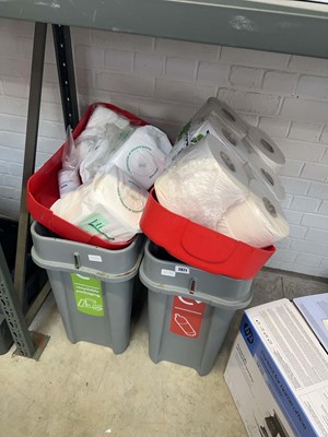 Lot 2071 - 2 commercial office recycling bins together...