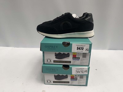 Lot 2x pairs Osprey London Medellin trainers black...